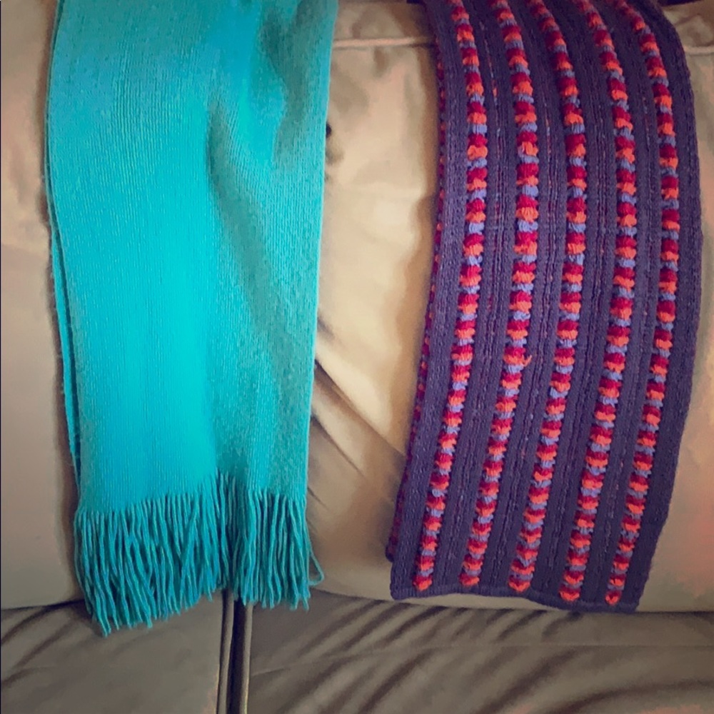 Gently used winter scarves.